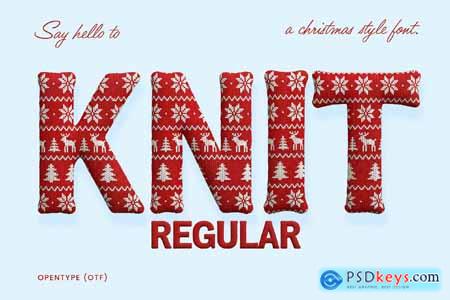 Knit - Christmas Sweater Display Font