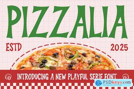 Pizzalia Playful Food Font