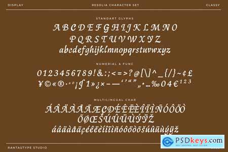 Resolia Classy Display Font