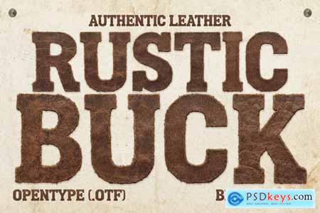 Rustic Buck - Western Style Leather Font