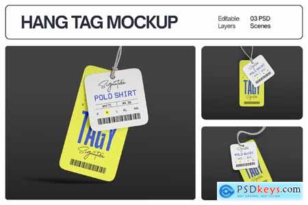 Clothing Hang Tag Branding Mockup Set