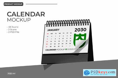 Desk Calendar Mockup