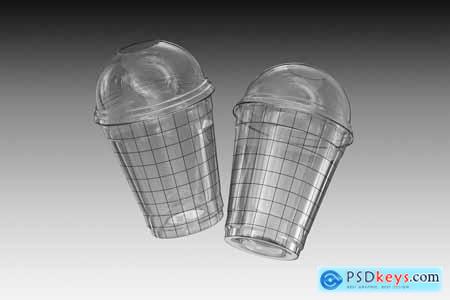 Regular Clear Plastic Drink Cup Mockup