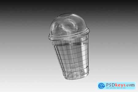 Regular Clear Plastic Drink Cup Mockup