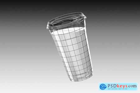 Large Clear Plastic Drink Cup Mockup 5KTEBNN