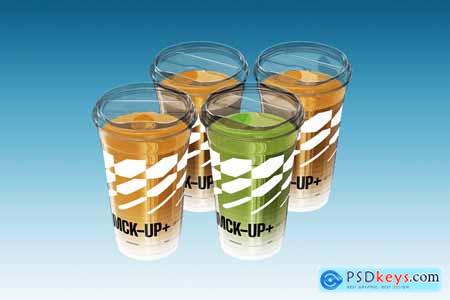 Large Clear Plastic Drink Cup Mockup 5KTEBNN