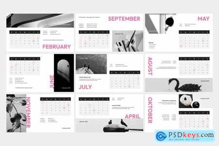 Minimalist Calendar 2026 PowerPoint