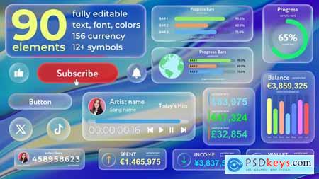 Liquid Glass Widgets Pack MOGRT 61008894