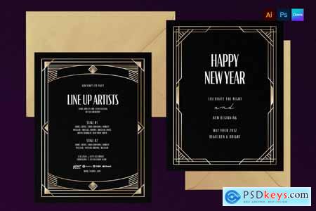 New Years Eve Invite Flyer Template