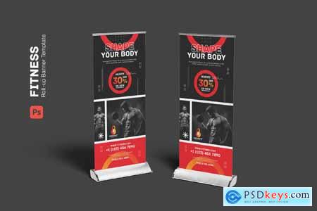 Fitness Roll Up Banner Template