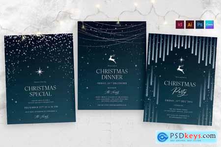 Christmas Winter Invitation Flyer Template