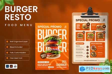 Burger Resto Food Menu